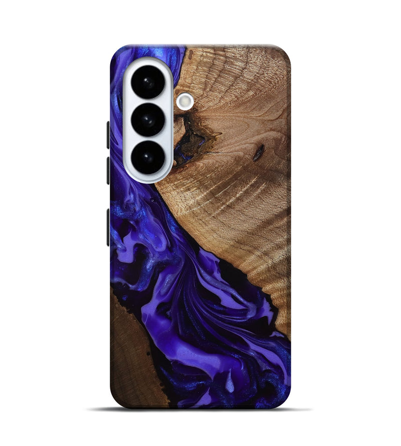 Galaxy S26 Wood Live Edge Phone Case - Belva (Purple, 811876)