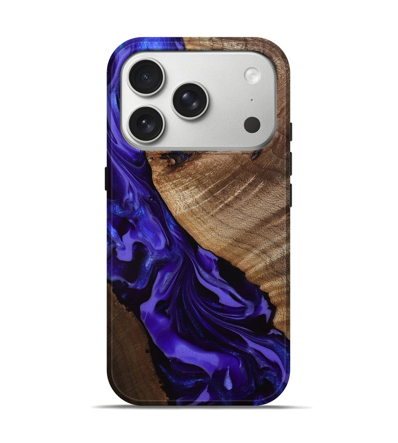 iPhone 17 Pro Wood Live Edge Phone Case - Belva (Purple, 811876)