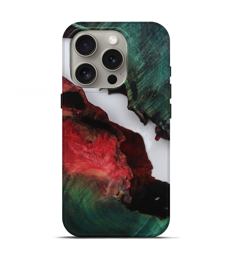 iPhone 16 Pro Wood Live Edge Phone Case - Emmet (Clear, 811881)
