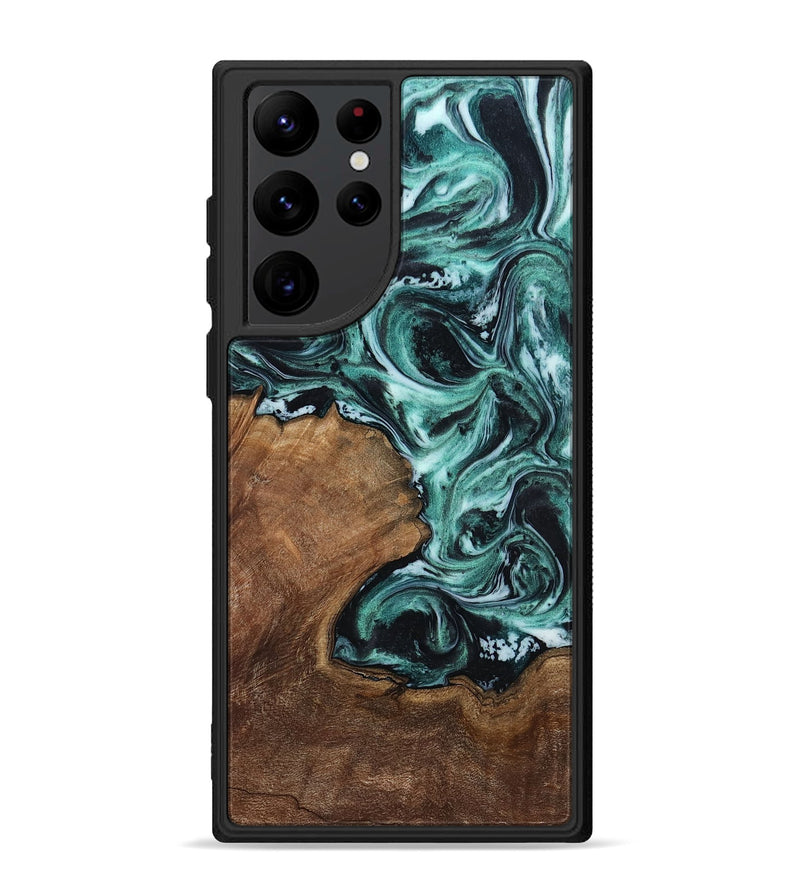 Galaxy S22 Ultra Wood Phone Case - Lavina (Green, 811983)