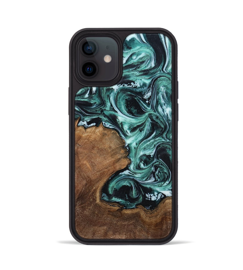 iPhone 12 Wood Phone Case - Lavina (Green, 811983)