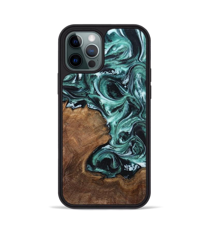 iPhone 12 Pro Wood Phone Case - Lavina (Green, 811983)
