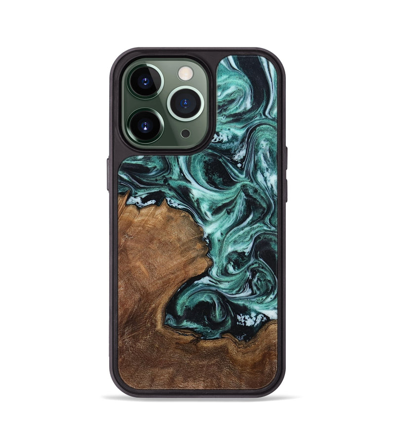 iPhone 13 Pro Wood Phone Case - Lavina (Green, 811983)