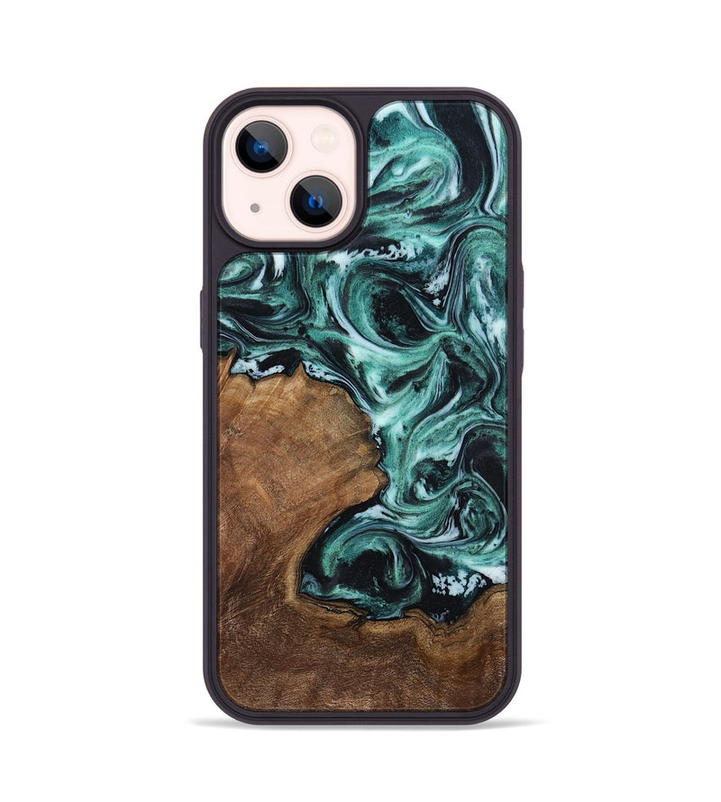 iPhone 14 Wood Phone Case - Lavina (Green, 811983)