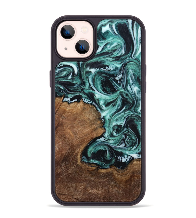 iPhone 14 Plus Wood Phone Case - Lavina (Green, 811983)