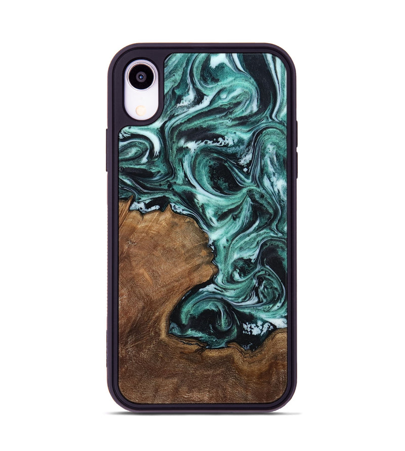 iPhone Xr Wood Phone Case - Lavina (Green, 811983)