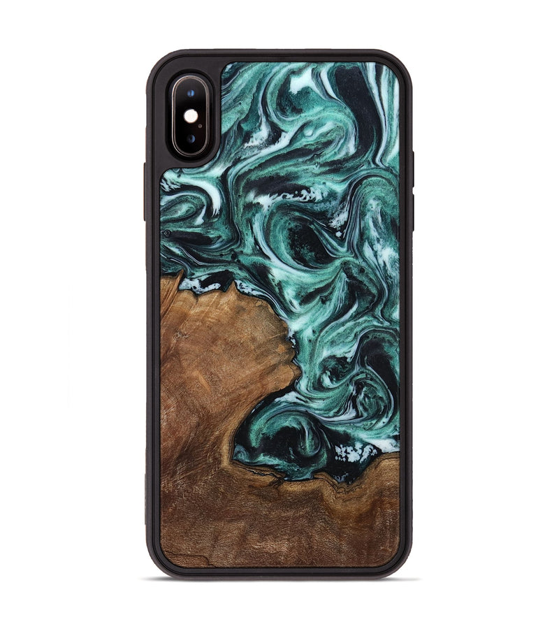 iPhone Xs Max Wood Phone Case - Lavina (Green, 811983)