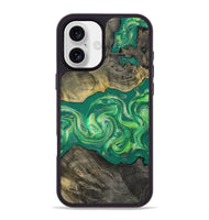 iPhone 16 Plus Wood Phone Case - Malani (Green, 811984)
