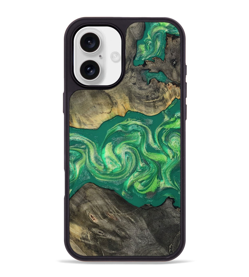 iPhone 16 Plus Wood Phone Case - Malani (Green, 811984)