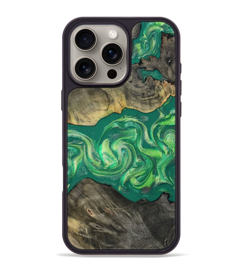 iPhone 16 Pro Max Wood Phone Case - Malani (Green, 811984)