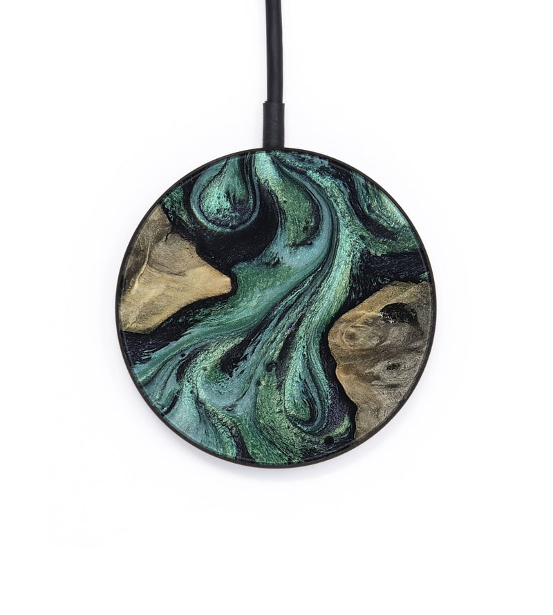 Circle Wood Wireless Charger - Emogene (Green, 811986)