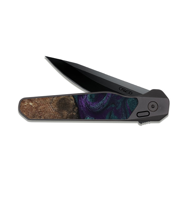 EDC Dark Slate Wood Pocket Knife - Burt (Green, 811987)