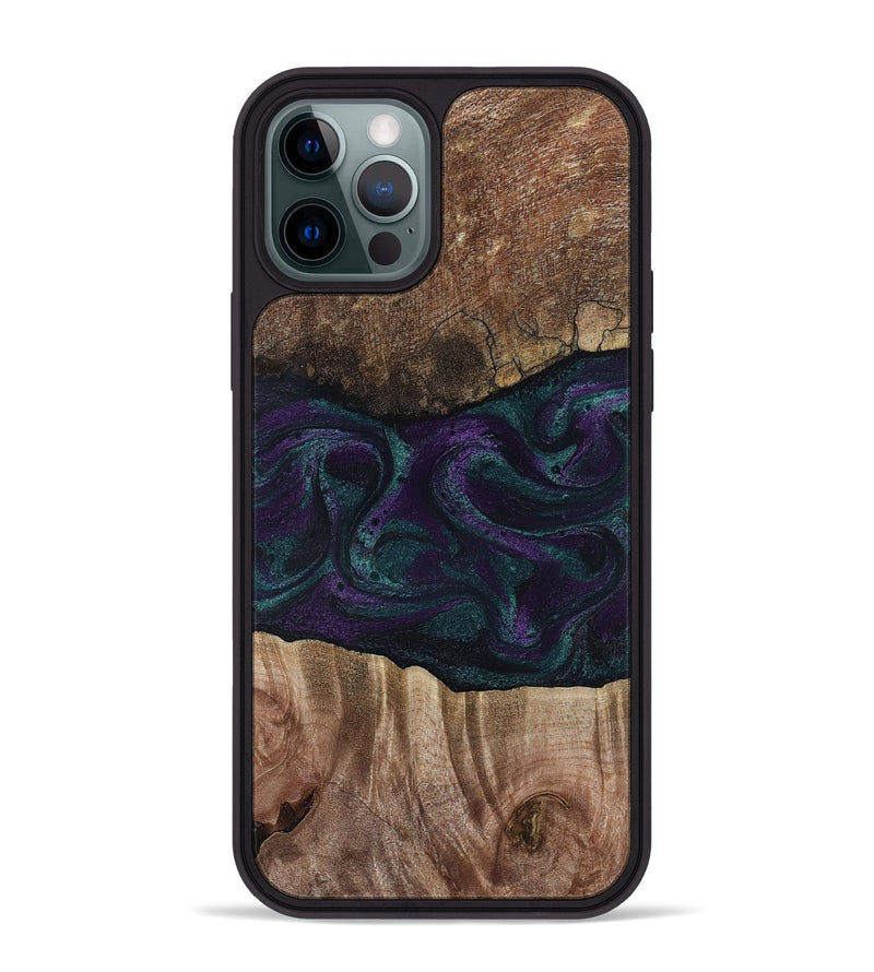 iPhone 12 Pro Max Wood Phone Case - Burt (Green, 811987)