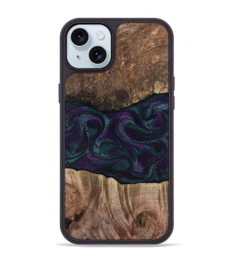 iPhone 15 Plus Wood Phone Case - Burt (Green, 811987)