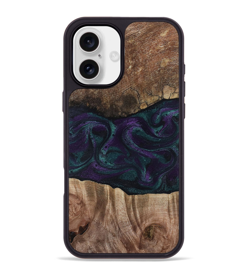 iPhone 16 Plus Wood Phone Case - Burt (Green, 811987)