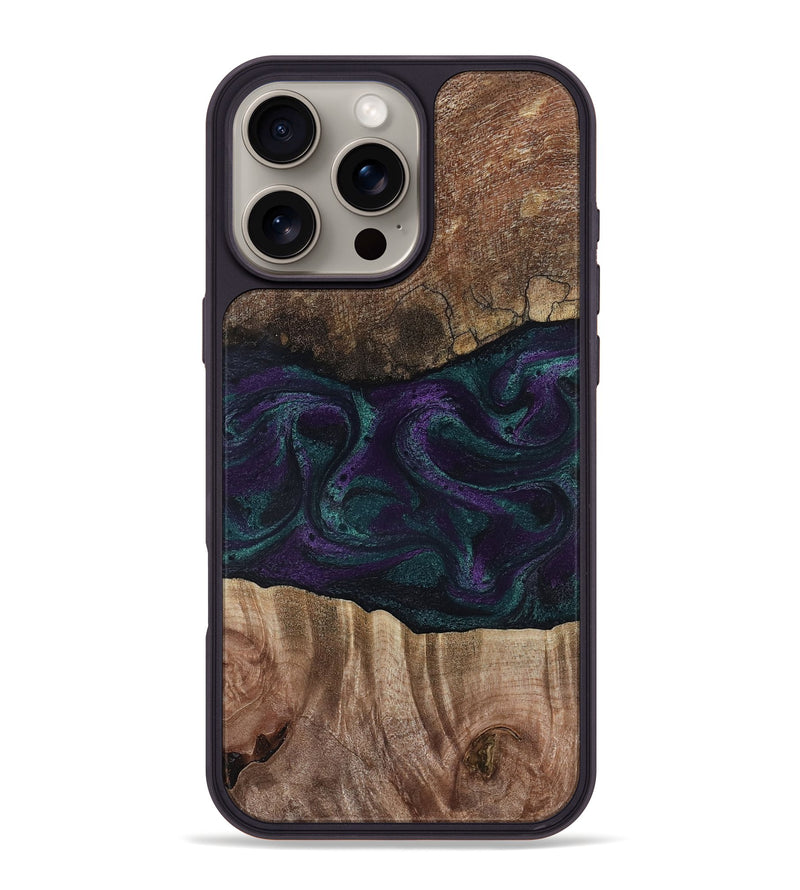 iPhone 16 Pro Max Wood Phone Case - Burt (Green, 811987)