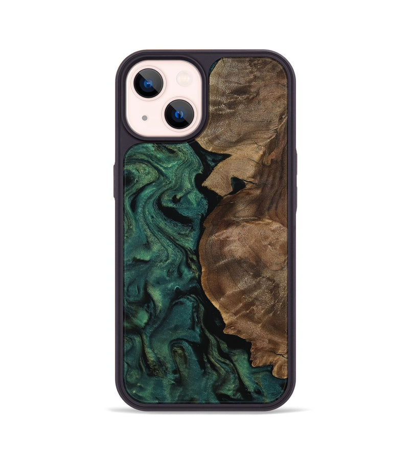 iPhone 14 Wood Phone Case - Jada (Green, 811994)
