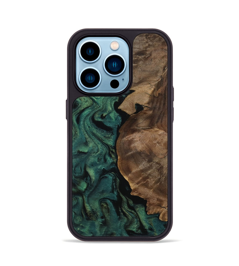 iPhone 14 Pro Wood Phone Case - Jada (Green, 811994)