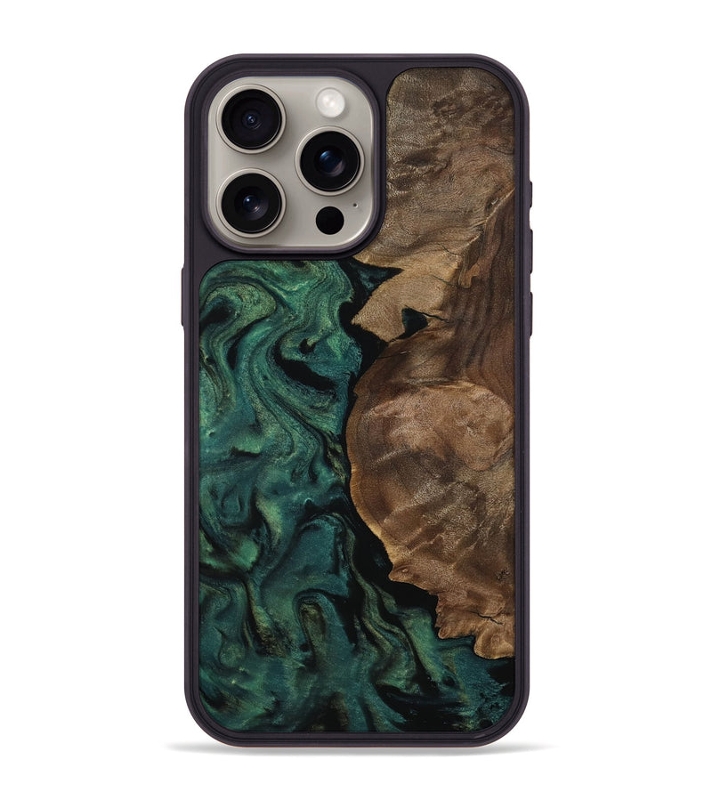 iPhone 15 Pro Max Wood Phone Case - Jada (Green, 811994)