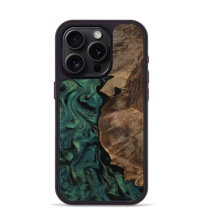 iPhone 15 Pro Wood Phone Case - Jada (Green, 811994)