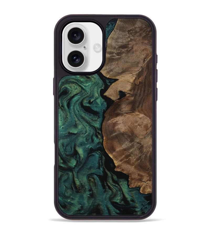 iPhone 16 Plus Wood Phone Case - Jada (Green, 811994)