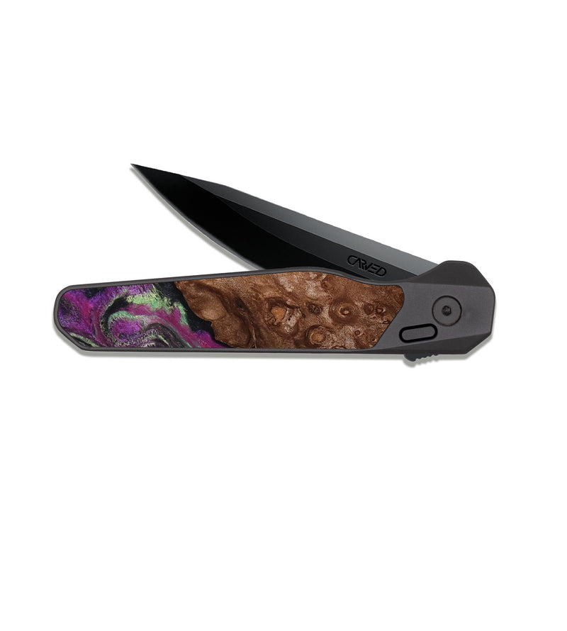 EDC Dark Slate Wood Pocket Knife - Holli (Green, 811999)