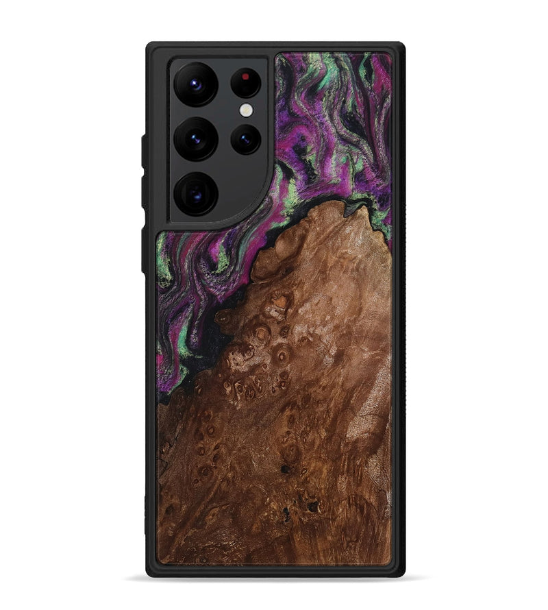 Galaxy S22 Ultra Wood Phone Case - Holli (Green, 811999)