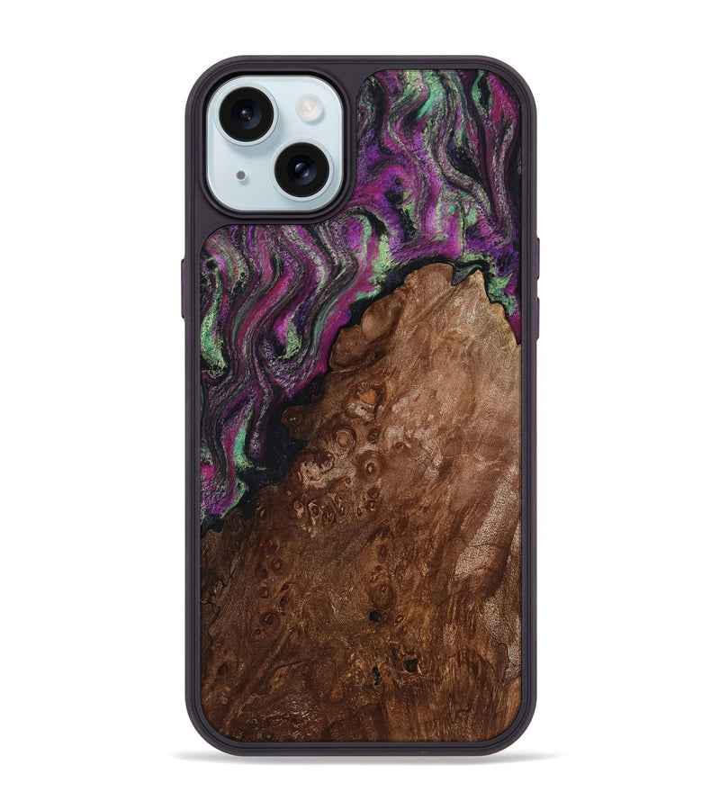 iPhone 15 Plus Wood Phone Case - Holli (Green, 811999)