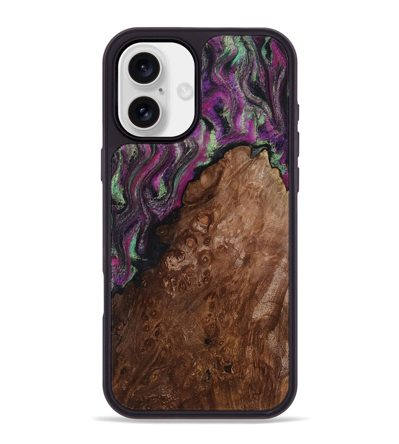 iPhone 16 Plus Wood Phone Case - Holli (Green, 811999)