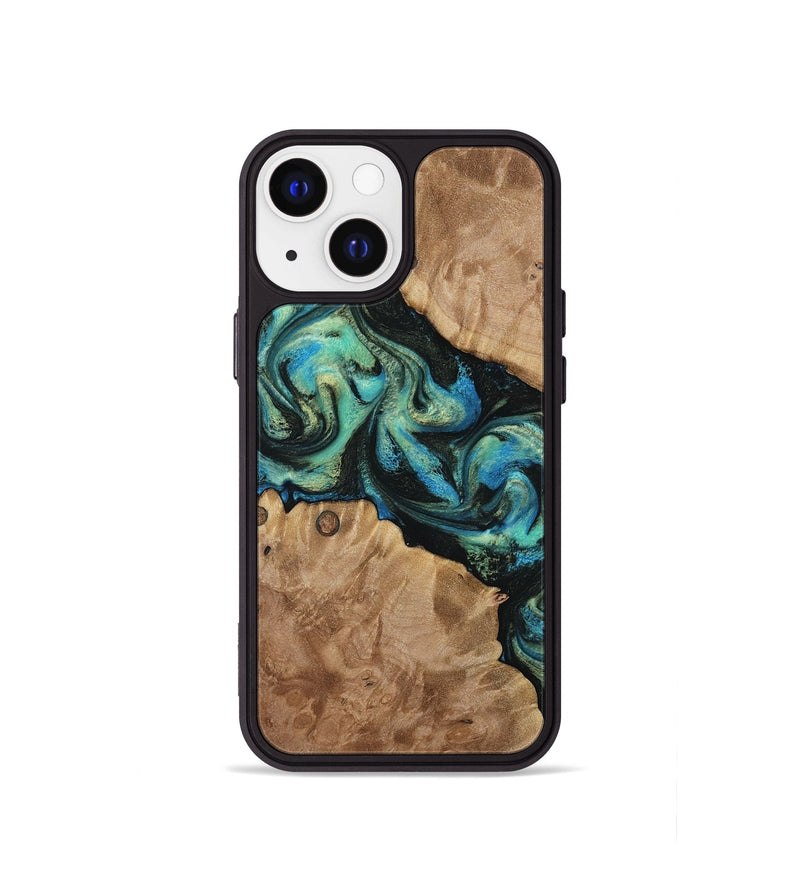 iPhone 13 mini Wood Phone Case - Haywood (Green, 812000)
