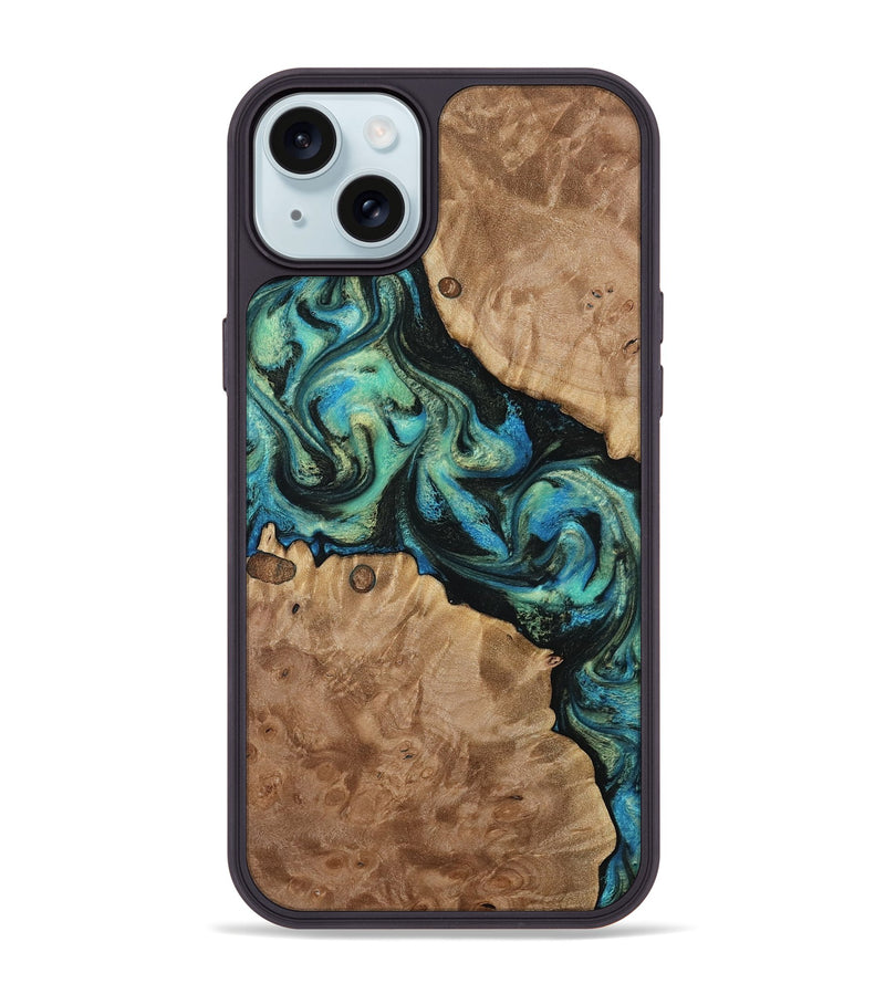 iPhone 15 Plus Wood Phone Case - Haywood (Green, 812000)