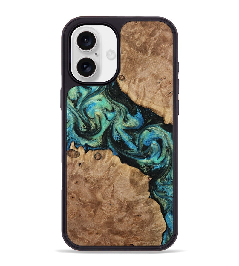 iPhone 16 Plus Wood Phone Case - Haywood (Green, 812000)