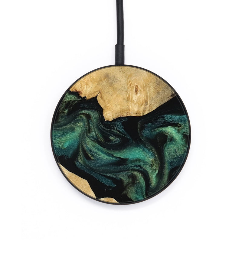 Circle Wood Wireless Charger - Alina (Green, 812001)