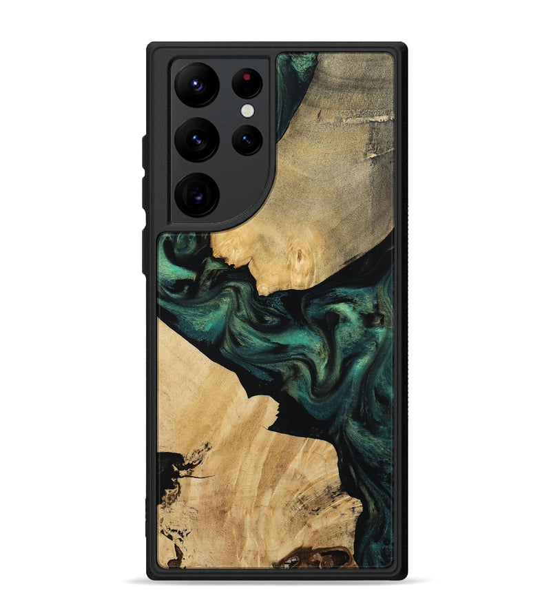 Galaxy S22 Ultra Wood Phone Case - Alina (Green, 812001)