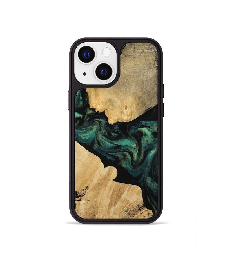 iPhone 13 mini Wood Phone Case - Alina (Green, 812001)