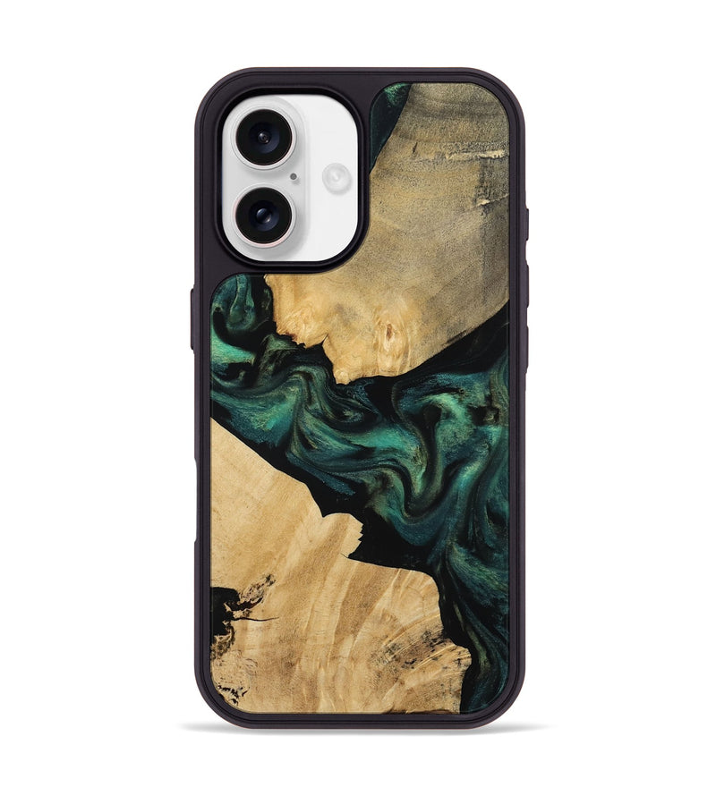 iPhone 17 Wood Phone Case - Alina (Green, 812001)