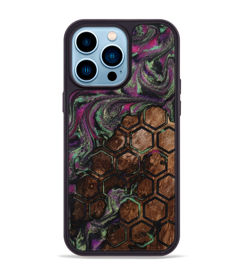 iPhone 14 Pro Max Wood Phone Case - Janene (Pattern, 812006)