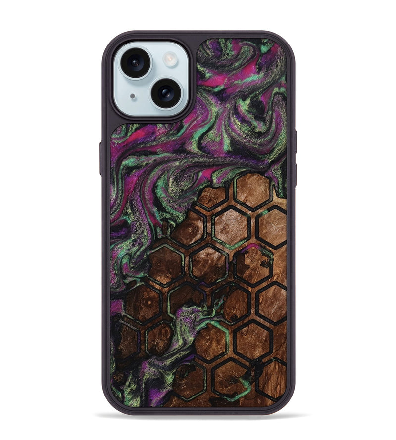 iPhone 15 Plus Wood Phone Case - Janene (Pattern, 812006)