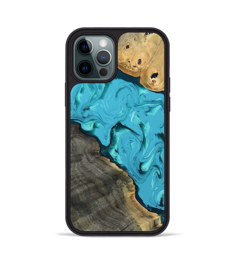iPhone 12 Pro Wood Phone Case - Corbin (Blue, 812012)
