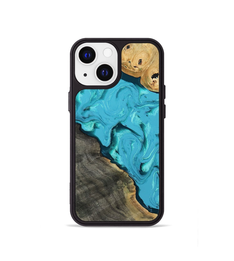 iPhone 13 mini Wood Phone Case - Corbin (Blue, 812012)