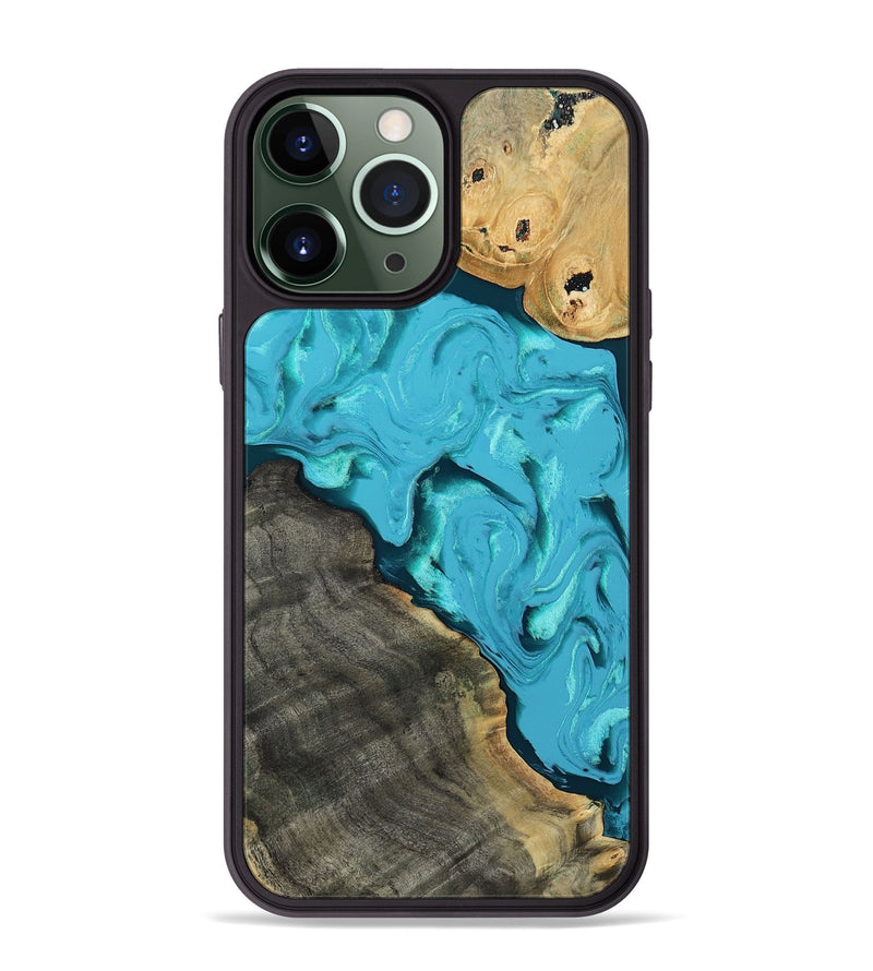 iPhone 13 Pro Max Wood Phone Case - Corbin (Blue, 812012)