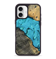 iPhone 16 Plus Wood Phone Case - Corbin (Blue, 812012)