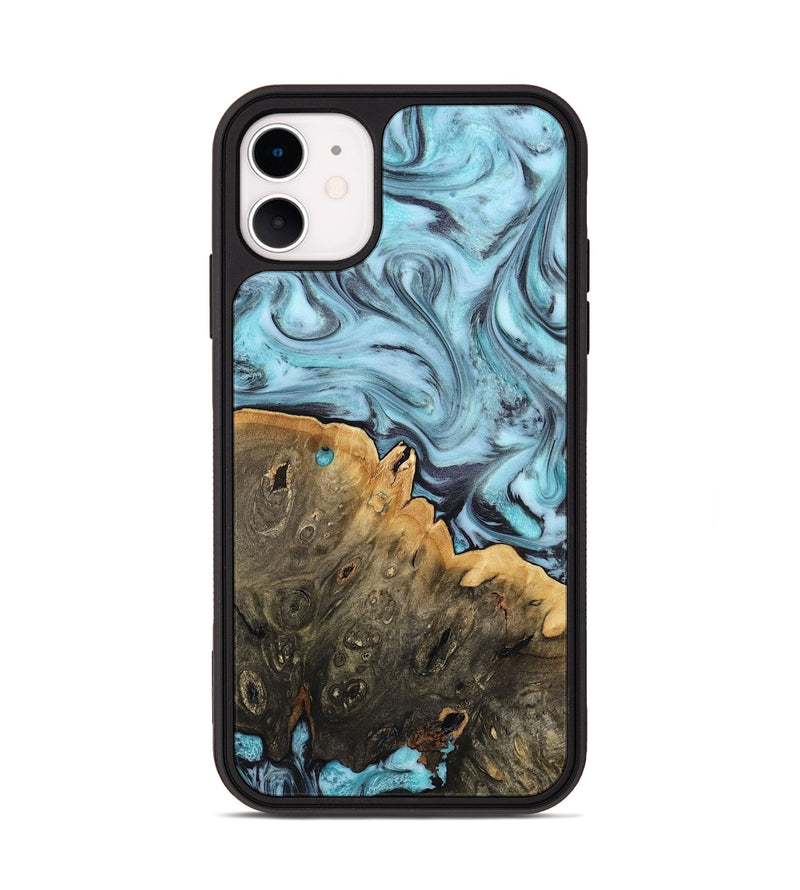 iPhone 11 Wood Phone Case - Osman (Blue, 812014)