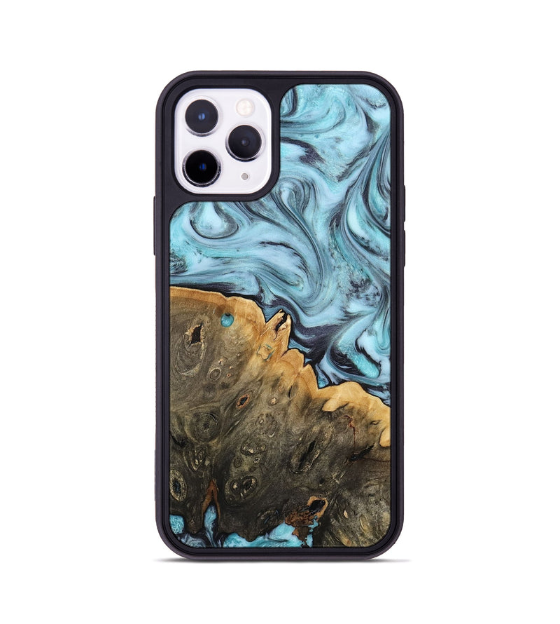 iPhone 11 Pro Wood Phone Case - Osman (Blue, 812014)