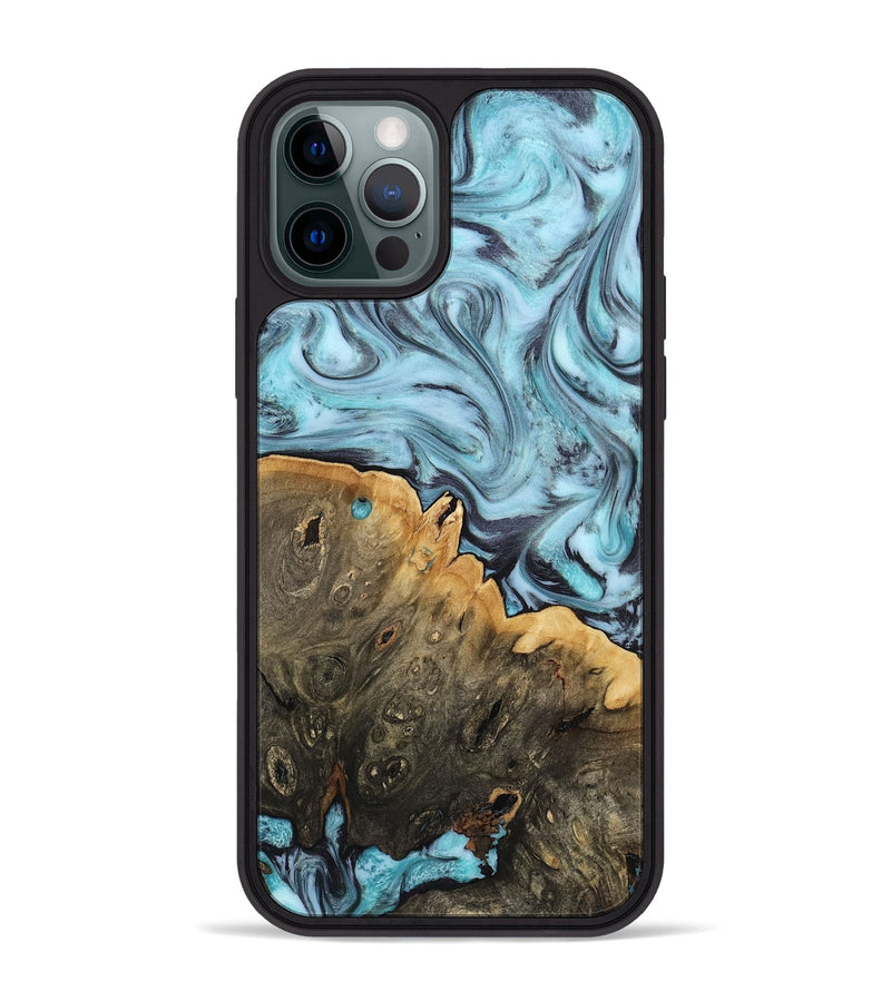 iPhone 12 Pro Max Wood Phone Case - Osman (Blue, 812014)