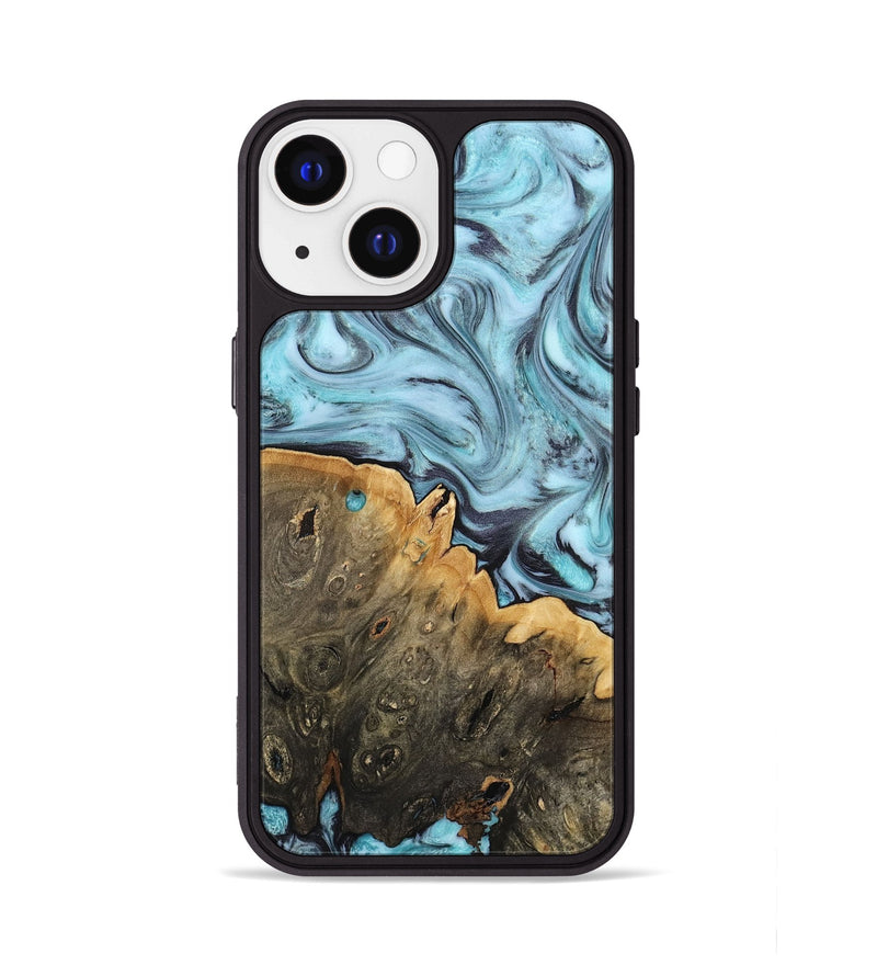 iPhone 13 Wood Phone Case - Osman (Blue, 812014)