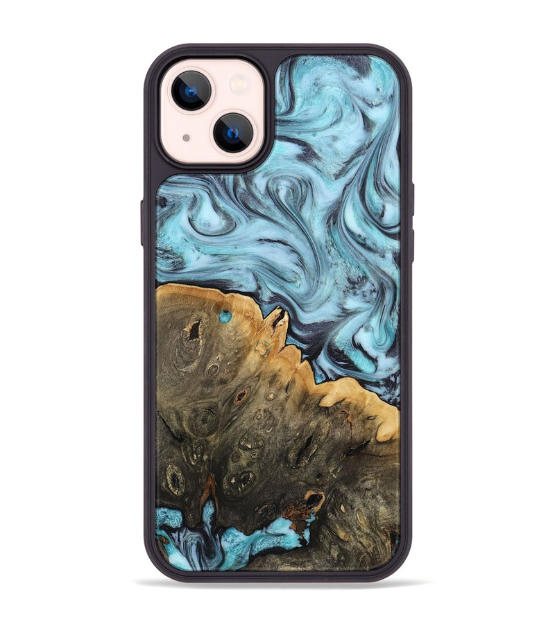 iPhone 14 Plus Wood Phone Case - Osman (Blue, 812014)