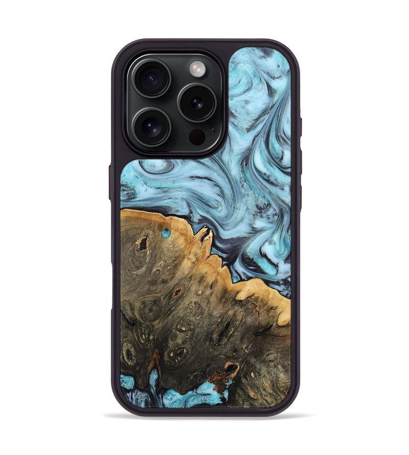iPhone 16 Pro Wood Phone Case - Osman (Blue, 812014)