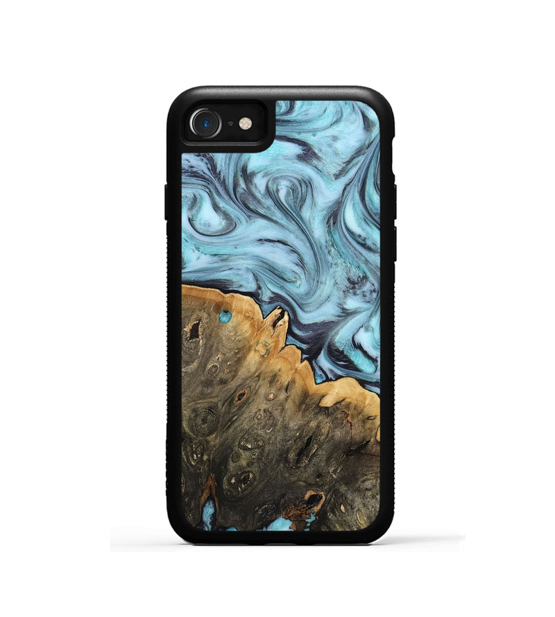 iPhone SE Wood Phone Case - Osman (Blue, 812014)