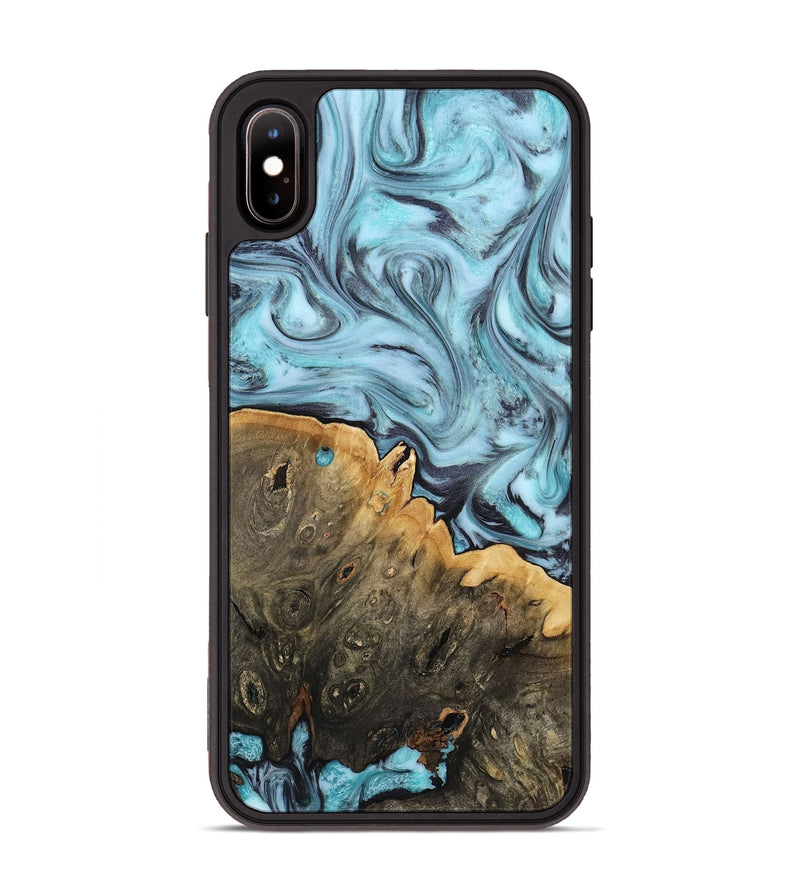 iPhone Xs Max Wood Phone Case - Osman (Blue, 812014)